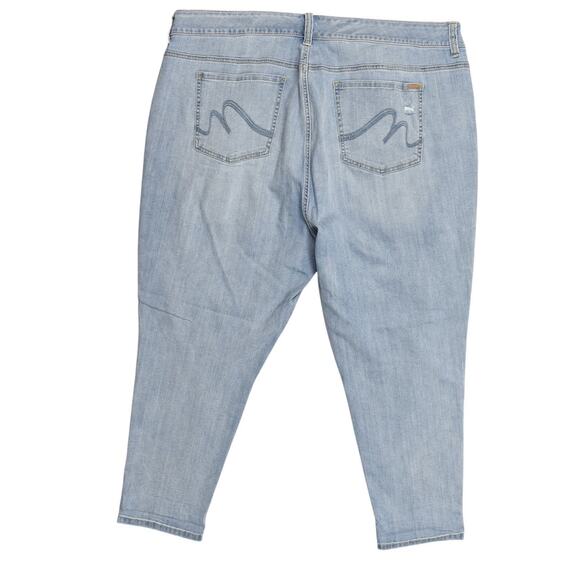 Melissa McCarthy Seven7 Jeans 26W Blue Straight Plus Girlfriend Stretch Fabric - Picture 2 of 9